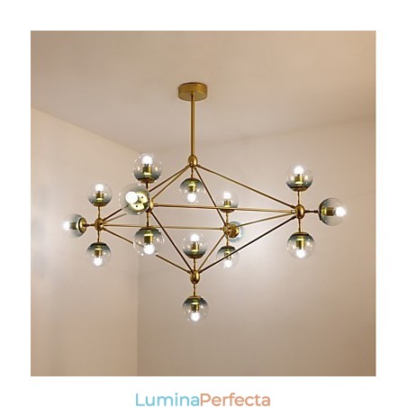 Fifteen Light Post Modern Europe Style Modo Metal Glass Pendant Lamp the Foyer Decorate Industrial Candelabro Lampă Fifteen Light Post Modern Europe Style Modo Metal Glass Pendant Lamp the Foyer Decorate Industrial Candelabro Lampă