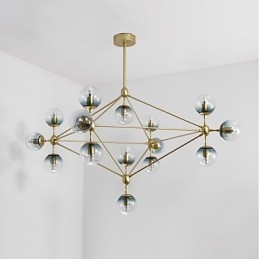 Fifteen Light Post Modern Europe Style Modo Metal Glass Pendant Lamp the Foyer Decorate Industrial Candelabro Lampă