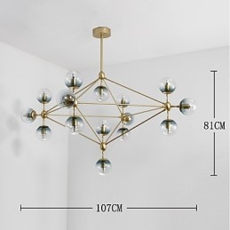 Fifteen Light Post Modern Europe Style Modo Metal Glass Pendant Lamp the Foyer Decorate Industrial Candelabro Lampă