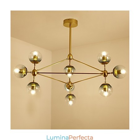 Zece Light Post Modern Europe Style Modo Metal Glass Pendant Lamp the Foyer Decorate Industrial Candelabro Lampa Zece Light Post Modern Europe Style Modo Metal Glass Pendant Lamp the Foyer Decorate Industrial Candelabro Lampa