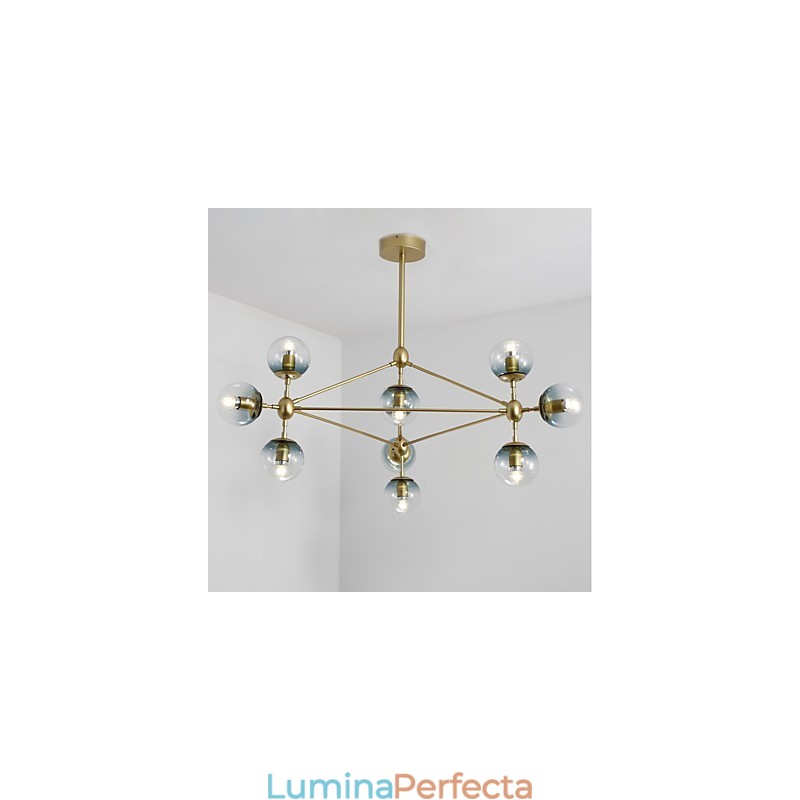 Zece Light Post Modern Europe Style Modo Metal Glass Pendant Lamp the Foyer Decorate Industrial Candelabro Lampa