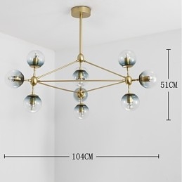 Zece Light Post Modern Europe Style Modo Metal Glass Pendant Lamp the Foyer Decorate Industrial Candelabro Lampa