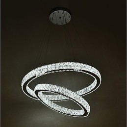 Candelabru din cristal de interior Lumină suspendată modernă Plafoniera Lampă de iluminat reglabilă cu telecomandă