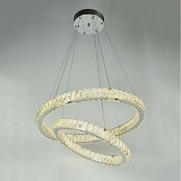 Candelabru din cristal de interior Lumină suspendată modernă Plafoniera Lampă de iluminat reglabilă cu telecomandă