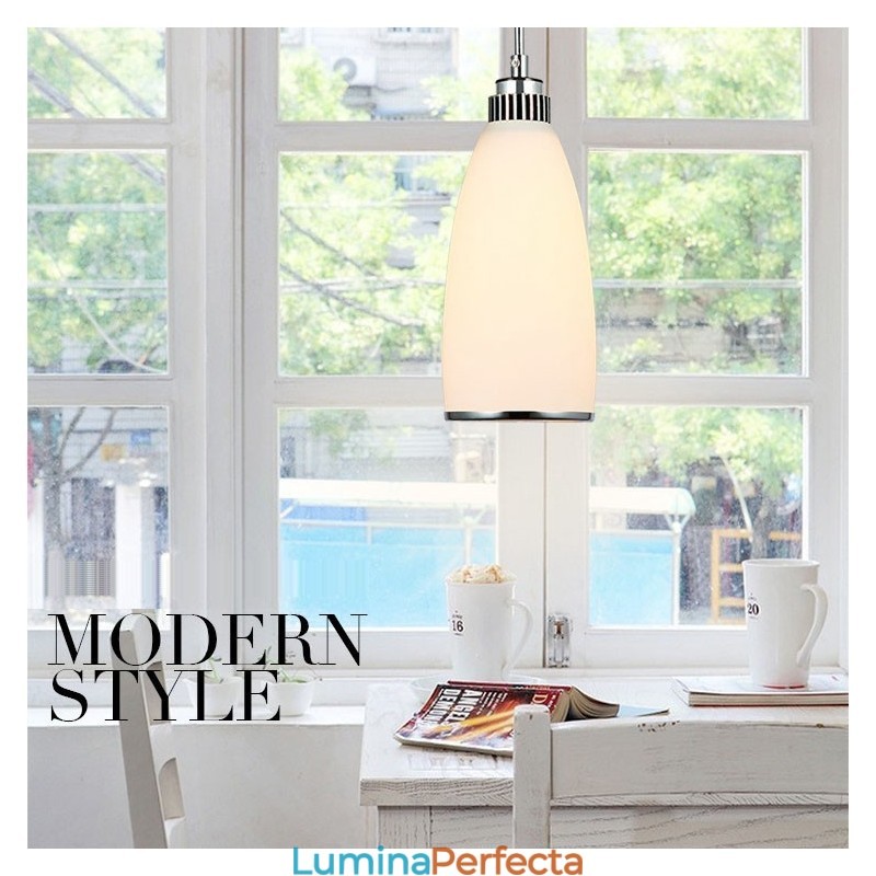 Lampă suspendată din metal, modernă, integrată, cu 1 lumină