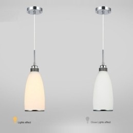 Lampă suspendată din metal, modernă, integrată, cu 1 lumină