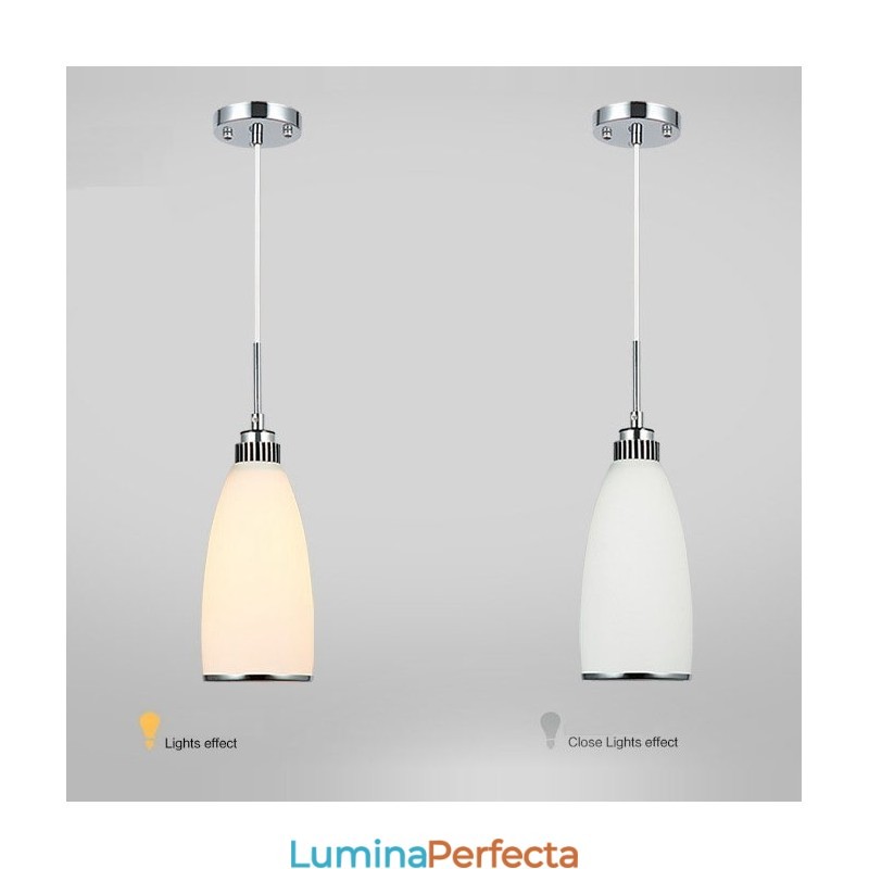 Lampă suspendată din metal, modernă, integrată, cu 1 lumină