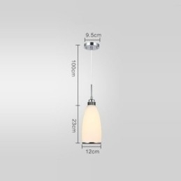 Lampă suspendată din metal, modernă, integrată, cu 1 lumină