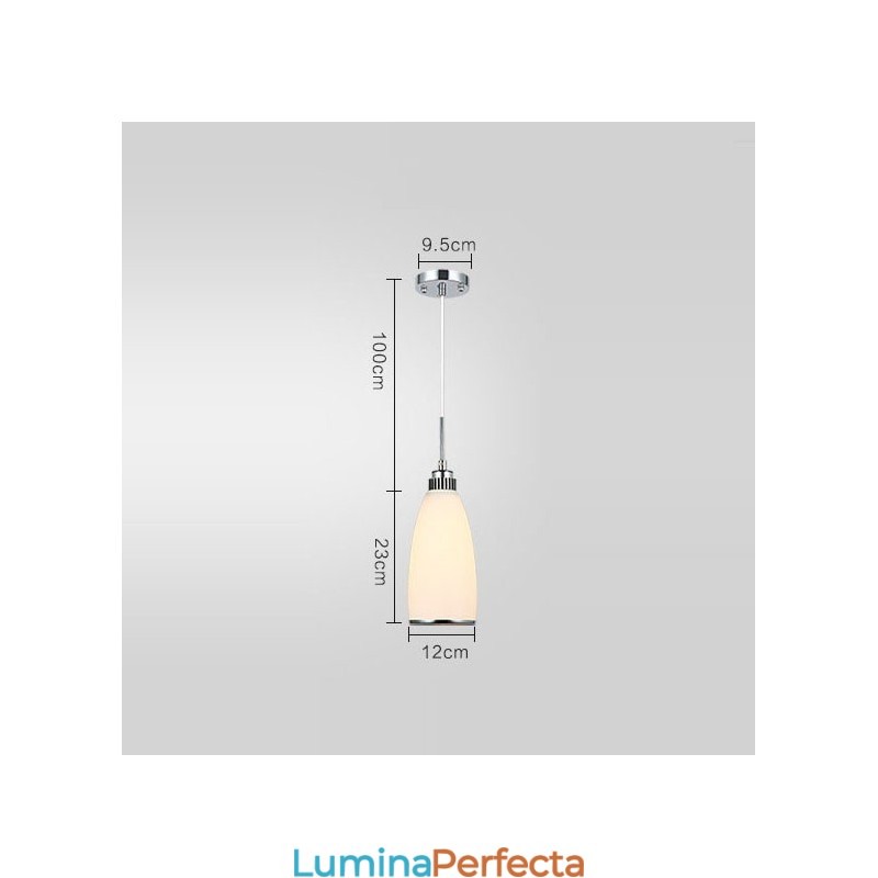 Lampă suspendată din metal, modernă, integrată, cu 1 lumină