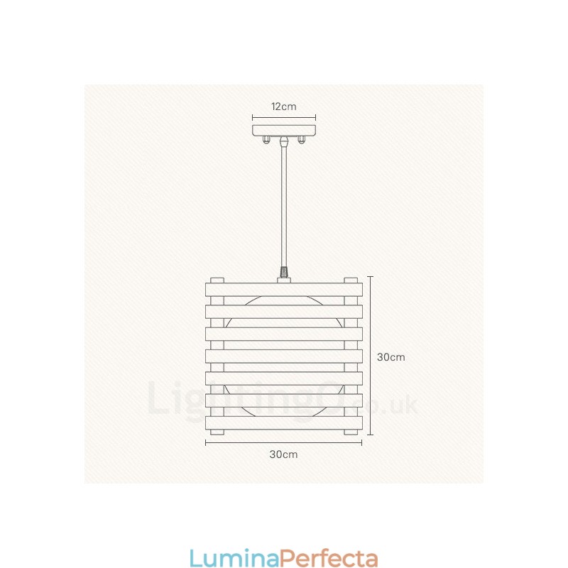 1 Lumină suspendată din lemn deschis modern și contemporan în stil nordic cu abajur din sticlă