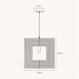1 Lumină suspendată din lemn deschis modern și contemporan în stil nordic cu abajur din lemn