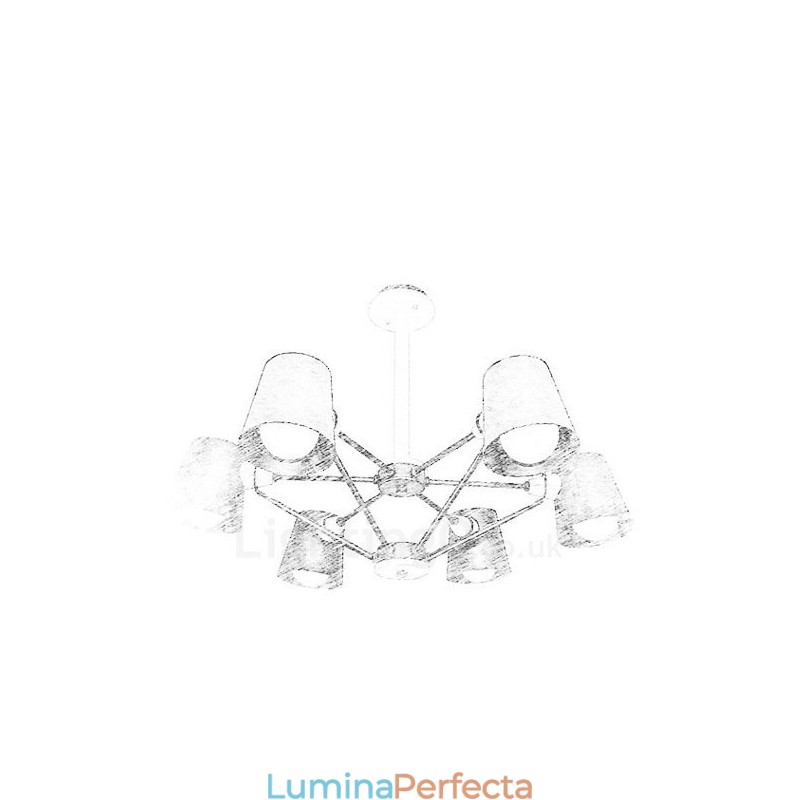 6 Lampă suspendată din lemn deschis modern, contemporan în stil nordic, cu abajur din fier