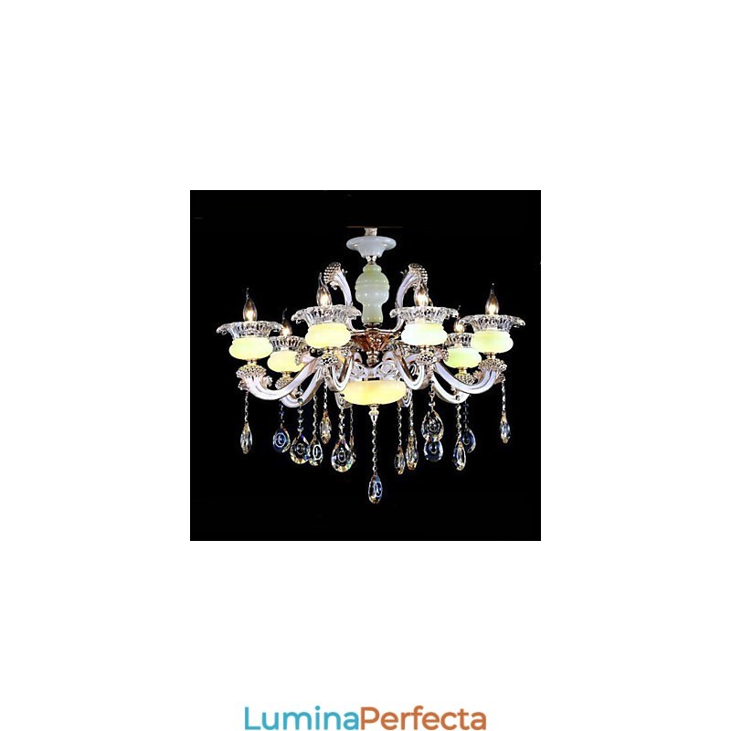 Pandantiv din cristal de jad imitație din aliaj de zinc de înaltă calitate în stil european