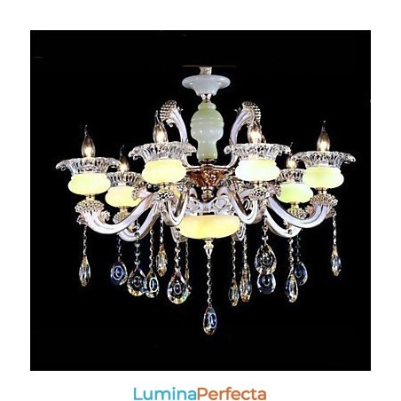 Pandantiv din cristal de jad imitație din aliaj de zinc de înaltă calitate în stil european