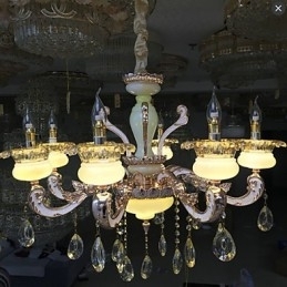 Pandantiv din cristal de jad imitație din aliaj de zinc de înaltă calitate în stil european