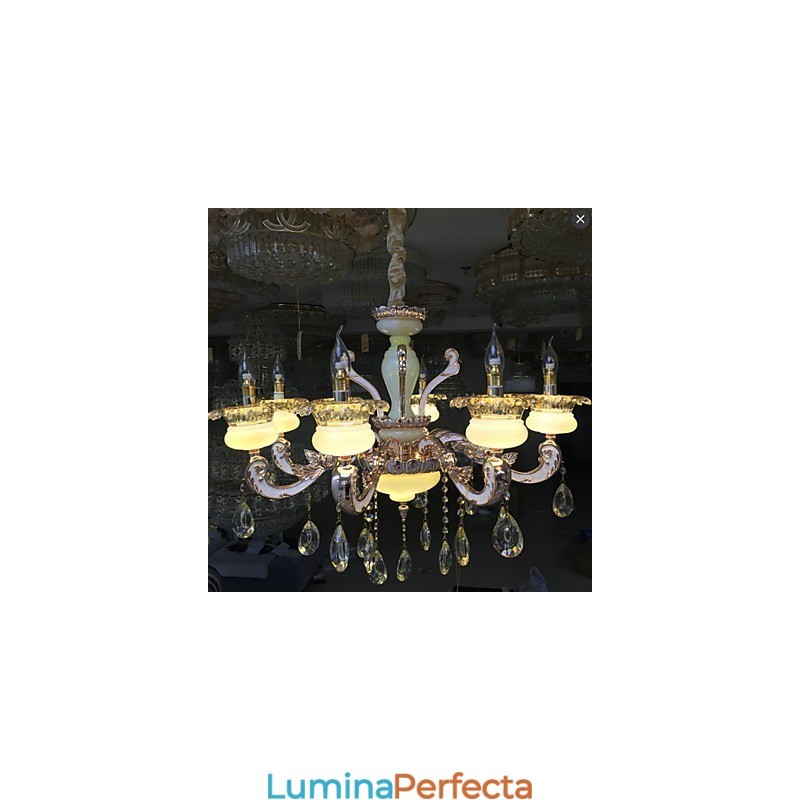 Pandantiv din cristal de jad imitație din aliaj de zinc de înaltă calitate în stil european