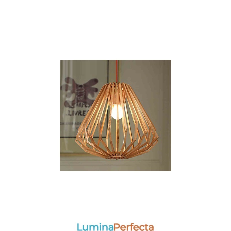 Candelabru Mini Stil Tradițional Clasic Lemn Bambus