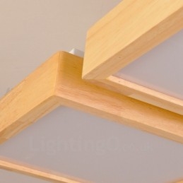 Plafoniere cu 4 lumini, în stil nordic, modern și contemporan, cu abajur din acril