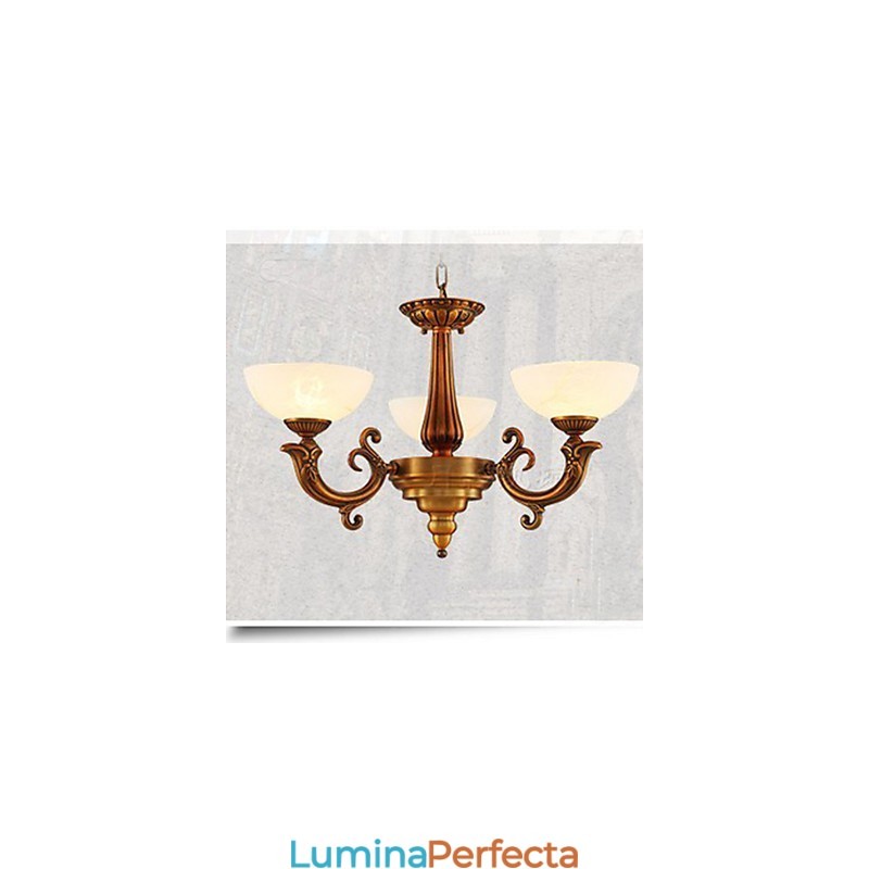 Candelabru cu lampă din marmură în stil chinezesc Candelabru cu lampă complet din cupru