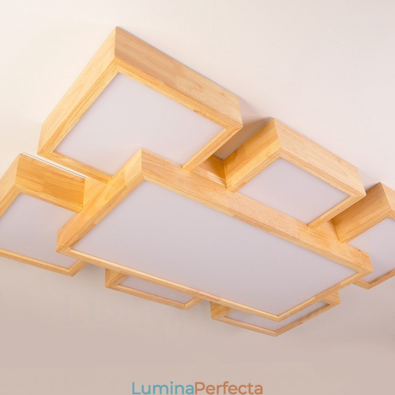 6 Plafoniere moderne, contemporane, nordice, cu montare încastrabilă, cu abajur acrilic