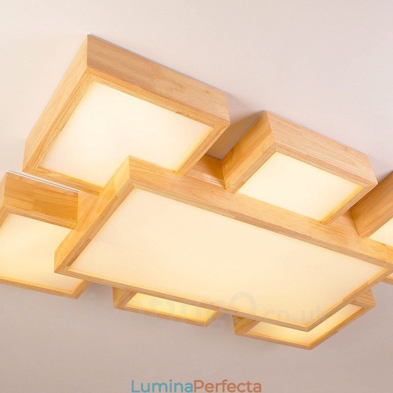 6 Plafoniere moderne, contemporane, nordice, cu montare încastrabilă, cu abajur acrilic