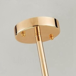 Plafoniere moderne și contemporane cu 11 lumini Candelabru placat cu cupru cu abajur din sticlă bilă albă