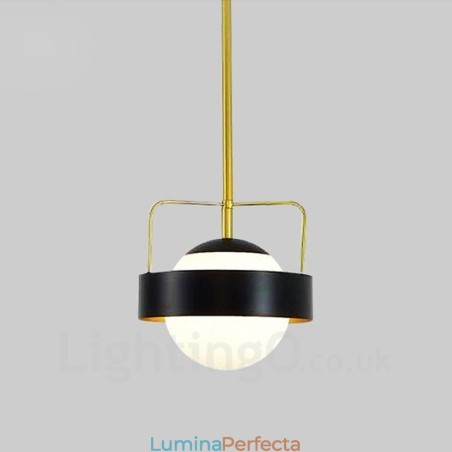 Plafoniere moderne, contemporane, cu 1 lumină, plafoniere din cupru, cu abajur din sticlă albă și neagră Plafoniere moderne, contemporane, cu 1 lumină, plafoniere din cupru, cu abajur din sticlă albă și neagră