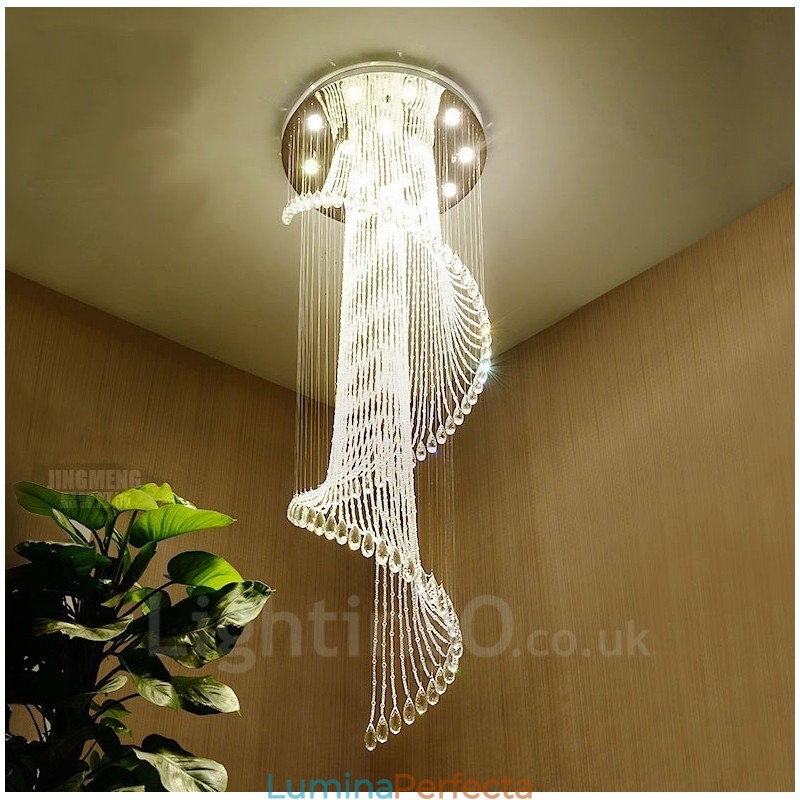 15 lumini moderne de cristal suspendat de plafon candelabru de interior lămpi de iluminat cu becuri