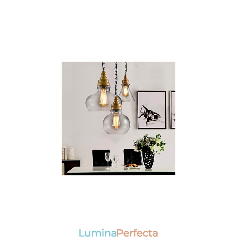 Candelabru din metal cu 3 lumini, modern contemporan, în stil mini