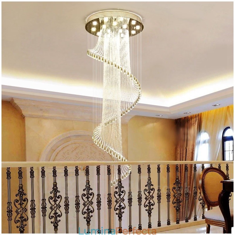 15 lumini moderne de cristal suspendat de plafon candelabru de interior lămpi de iluminat cu becuri