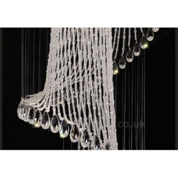 15 lumini moderne de cristal suspendat de plafon candelabru de interior lămpi de iluminat cu becuri