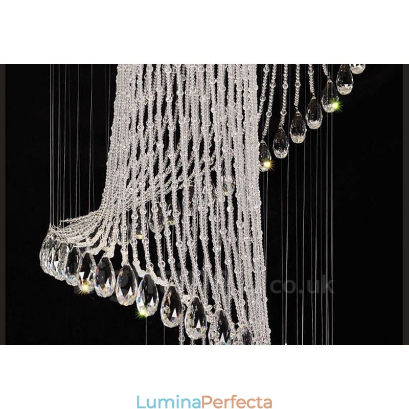 15 lumini moderne de cristal suspendat de plafon candelabru de interior lămpi de iluminat cu becuri
