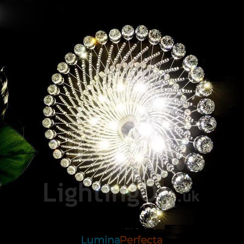 15 lumini moderne de cristal suspendat de plafon candelabru de interior lămpi de iluminat cu becuri