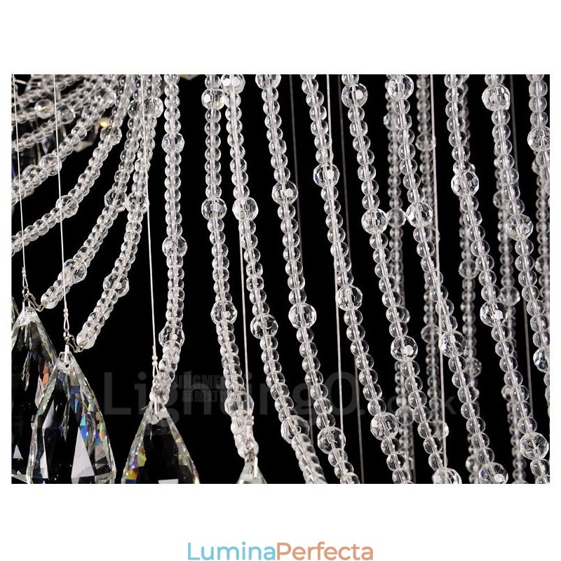 15 lumini moderne de cristal suspendat de plafon candelabru de interior lămpi de iluminat cu becuri