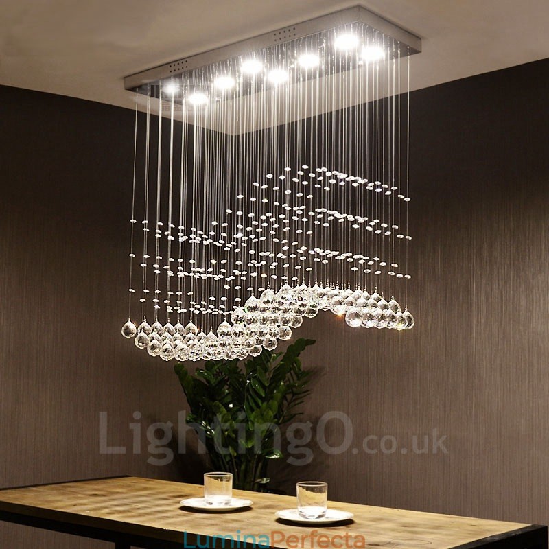 Lumină suspendată de tavan modern din cristal Candelabru de interior Corpuri de iluminat