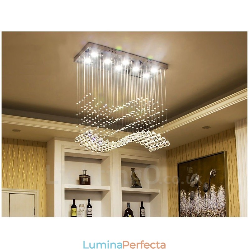 Lumină suspendată de tavan modern din cristal Candelabru de interior Corpuri de iluminat