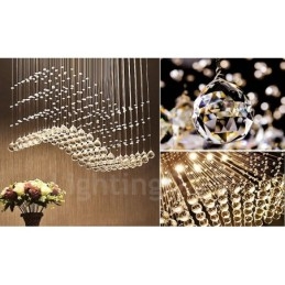 Lumină suspendată de tavan modern din cristal Candelabru de interior Corpuri de iluminat