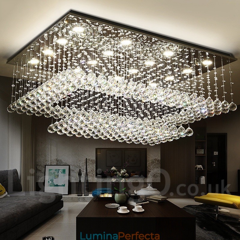 Lumină suspendată de tavan modern din cristal Candelabru de interior Corpuri de iluminat