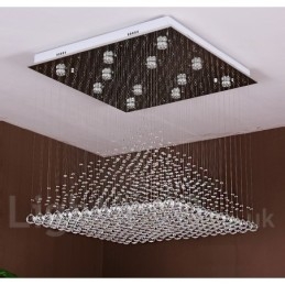 Lumină suspendată de tavan modern din cristal Candelabru de interior Corp de iluminat