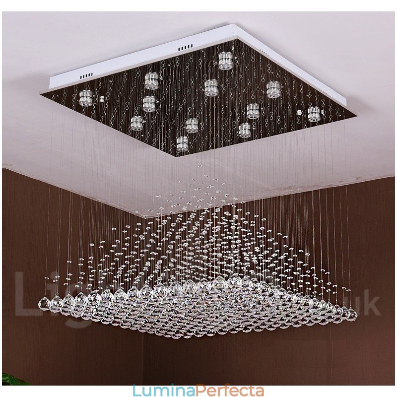 Lumină suspendată de tavan modern din cristal Candelabru de interior Corp de iluminat