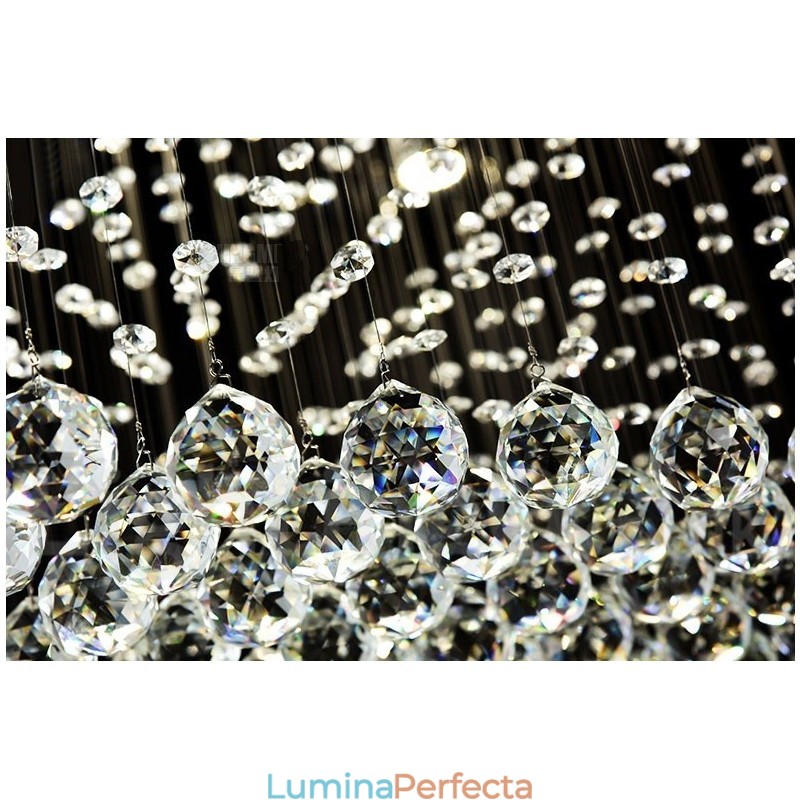 Lumină suspendată de tavan modern din cristal Candelabru de interior Corp de iluminat
