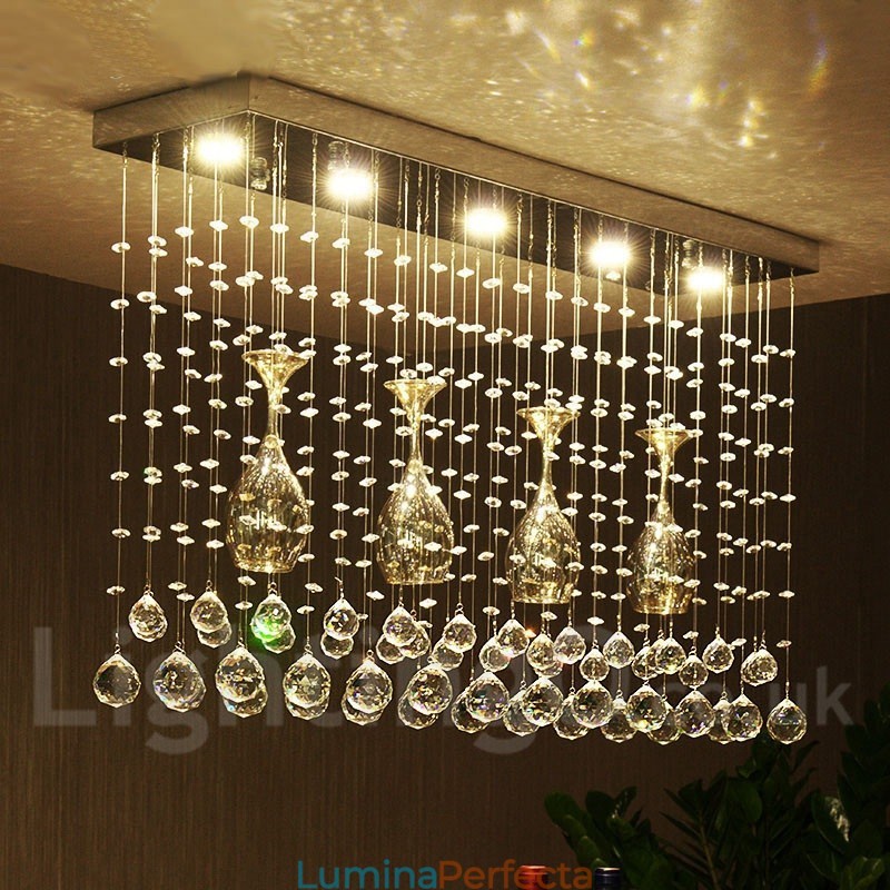 5 lumini moderne cristal de tavan pandantiv de interior candelabru de iluminat lămpi de fixare