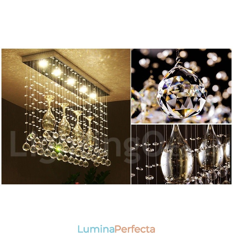 5 lumini moderne cristal de tavan pandantiv de interior candelabru de iluminat lămpi de fixare