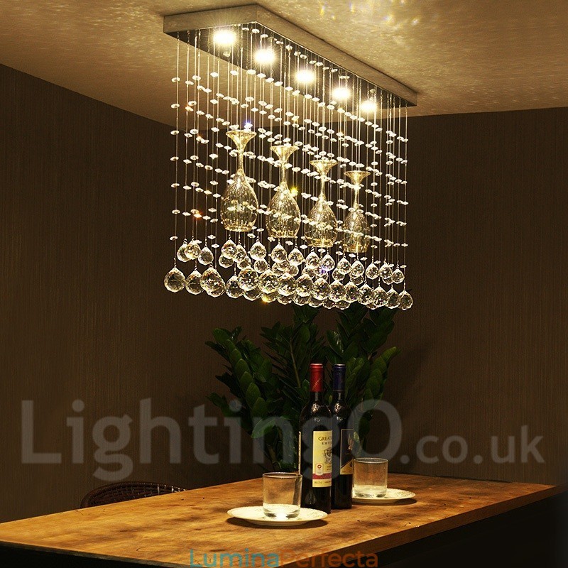 5 lumini moderne cristal de tavan pandantiv de interior candelabru de iluminat lămpi de fixare
