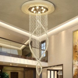 Lumină suspendată de tavan din cristal modern foarte mare Candelabru de interior Corpuri de iluminat