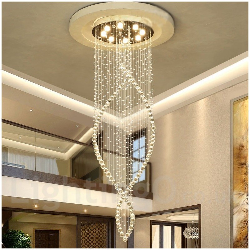 Lumină suspendată de tavan din cristal modern foarte mare Candelabru de interior Corpuri de iluminat