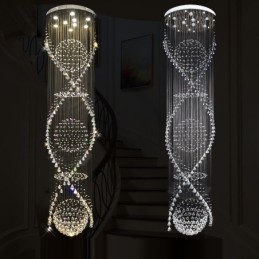 Lungime suplimentară 5 metri Lampă suspendată modernă de tavan din cristal Candelabru de interior Corpuri de iluminat