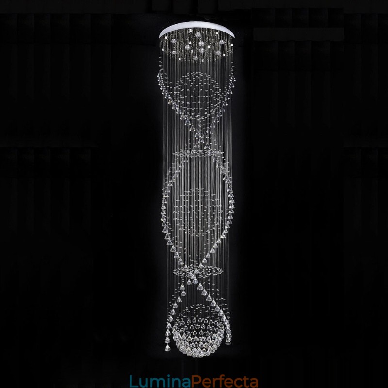 Lungime suplimentară 5 metri Lampă suspendată modernă de tavan din cristal Candelabru de interior Corpuri de iluminat