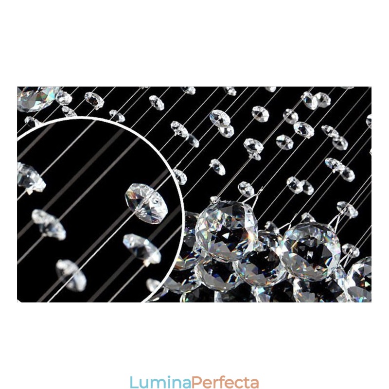 Lungime suplimentară 5 metri Lampă suspendată modernă de tavan din cristal Candelabru de interior Corpuri de iluminat