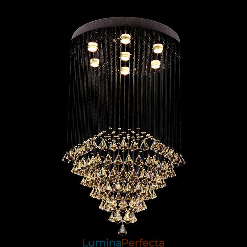 7 lumini moderne cristal de tavan pandantiv candelabru de interior iluminat lămpi Corpuri